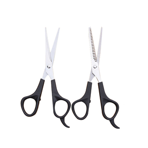 Black Coated Stainless Steel Professional Barber <b>Scissors</b> <b>Left</b>-<b>Handed</b> Comfortable Finger Rest Fancy Screw Hair Hair Dressing - Product Image 2