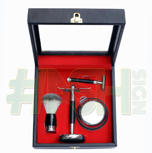 Juego de Afeitado Tradicional de Lujo con Maquinilla de Afeitar, Brocha, Tazón, Soporte y Espejo, Kit de Cuidado Personal para Hombre, Fabricante OEM - Product Image 6