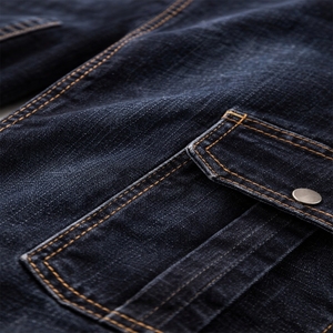 Pantalones Cargo de Mezclilla para Hombre, Corte Slim Fit, Lavado Oscuro, con Bolsillos Laterales, Estilo Casual, Tela de Algodón de Peso Medio, Jeans para Otoño - Product Image 5