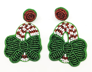 Crown Shaped Beaded Embroidery <b>Earrings</b> Bey Beaded Bee <b>Earrings</b> Queen Bee From India <b>Handmade</b> <b>Earrings</b> for Women - Product Image 5