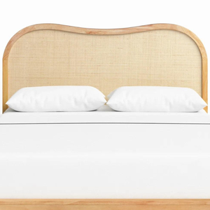 Luxury Style Queen King <b>Bed</b> <b>Frame</b> made of Solid <b>Wood</b> <b>with</b> Quality Natural <b>Wood</b> Color for Home Decoration - Product Image 6