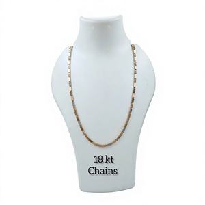 Cadena de Oro Sólido de Lujo de 22k, 17 Gramos, Collar de Eslabones Texturizados de Oro Amarillo Real de 22kt para Hombres y Mujeres - Product Image 1