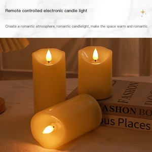 Lampe à bougie électronique TOOWIN avec mèche à fibre optique en forme de goutte d'eau et balle en plastique simulée - Product Image 4