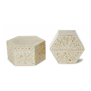Lot de 2 coffres décoratifs en nacre de haute qualité, fabriqués au Vietnam - Product Image 3