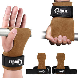 Correa de Muñeca para Levantamiento de Pesas, Correas de Muñeca Dobles de Cuero para Entrenamiento de Fuerza en el Gimnasio, Muñequeras Acolchadas de Neopreno - Product Image 5
