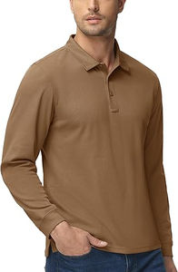 Camisetas Polo Tácticas de Manga Larga para Hombre, 100% Poliéster de Secado Rápido, con Logotipo Personalizado en el Frente - Product Image 4