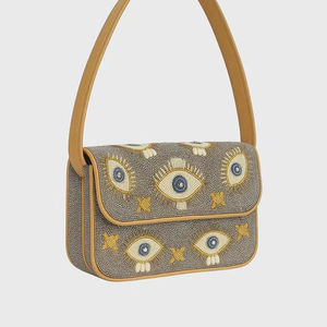 Sacs fourre-tout en toile promotionnels, durables, décontractés, multicolores, brodés, faits à la main, de luxe, artisanaux indiens, de forme carrée - Product Image 6