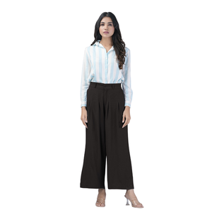 Pantalons palazzo en coton confortables pour femmes |   Pantalons amples et confortables pour tous les jours, le bureau, les occasions décontractées et le yoga - Product Image 1