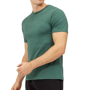 Mens Cotton T Shirt Plain Basic Tee Custom Logo OEM Supply Cotton Tee For Men Soft Fabric Casual Wear Manufacturer - Product Image 6