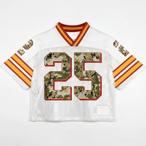 Camiseta de Fútbol Americano Personalizada de Manga Corta con Nombre de Equipo Personalizable |   Venta Directa de Fábrica 100% Poliéster - Product Image 2