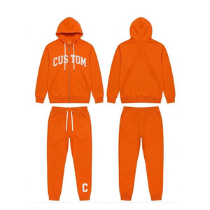 Men's Hooded Athletic Tracksuit Sweatsuit Long Sleeve <b>Full</b>-<b>Zip</b> <b>Hoodie</b> and Jogging Sweatpants 2 Piece Patchwork Sports Suits - Product Image 1