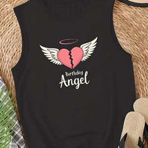 Heart Mom s Birthday Angel Chaleco casual para mujer - Product Image 3