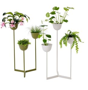 Soporte de metal simple para plantas Rups, pedestal decorativo para el hogar, para la sala de estar. Maceta de Dos Niveles - Product Image 6