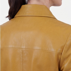 Abrigo de Cuero Genuino para Mujer, Gabardina Larga de Invierno, Abrigo Vintage, Abrigo Largo de Plumón para Mujer - Product Image 5