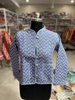 Veste matelassée florale pour femme, col mandarin, manches longues, coton, pour l'automne, fermeture boutonnée, poches plaquées, cadeau pour elle