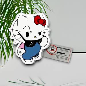 Adorables Placas Magnéticas Acrílicas Reutilizables y Ecológicas de Hello Kitty Enojada con Diseño de Flor de Diamante para Extensiones de Pestañas, Herramienta de Belleza - Product Image 1