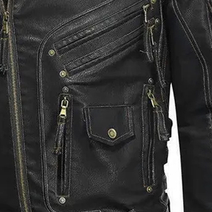Veste en cuir pour homme sur mesure, cuir véritable, style motard, construction durable, texture douce, coupe confortable - Product Image 5