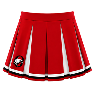 Ensemble uniforme de cheerleading rouge : Crop top et jupe plissée pour compétition de danse d'équipe, tenue de performance sportive - Product Image 5