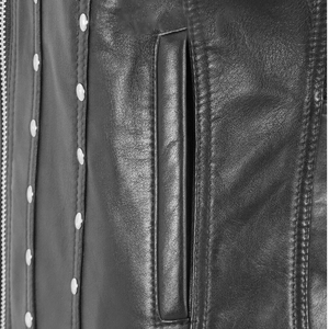 Gilet en cuir pour femme, design personnalisé, en cuir de vachette véritable, fermeture éclair, veste sans manches décontractée pour femme, style motard, en vente - Product Image 5