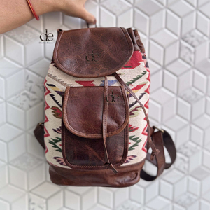 Jacquard <b>Leather</b> Handmade <b>Backpack</b> <b>Real</b> <b>Leather</b> Rucksack Unisex Multi Uses New Classic Design Bag Wholesale Bulk Product - Product Image 1