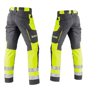 Pantalones de Trabajo de Alta Visibilidad para Hombre, Pantalones de Seguridad Reflectantes con Múltiples Bolsillos, Estilo Cargo Táctico, de Poliéster - Product Image 4