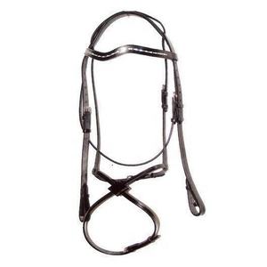 Bride de cheval en cristal à vendre Bride de cheval sur mesure avec muserolle et bandeau rembourrés doux - Product Image 1