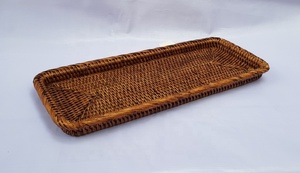 Plateau en rotin naturel fait main de haute qualité, best-seller populaire, certifié CE, couleur/design personnalisable pour le rangement à domicile - Product Image 3