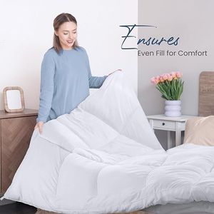 Piumino Alternativo Utopia Bedding per Tutte le Stagioni, Misura Twin, Trapuntato a Quadri con Linguette agli Angoli, Stile Mac - Product Image 2