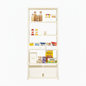 Estante Modular con Marco Metálico 800 6T Blanco/Plateado, Organizador de Almacenamiento para el Hogar - Product Image 2