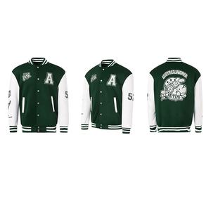 Chaqueta Varsity de Béisbol Personalizada para Hombre, con Bordado Chenille, Cuello Alto, Invierno, 100% Poliéster, Resistente al Viento - Product Image 1