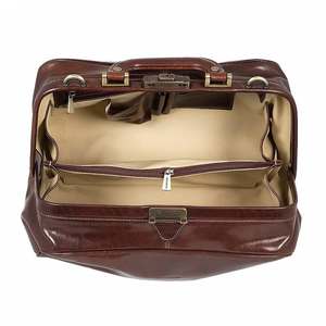 Sac de médecin en cuir véritable Eoin Winston Sports (sac Gladstone) avec cadre métallique rigide à charnières, fabriqué au Pakistan - Modèle EWS0002 - Product Image 4