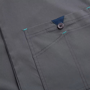 Uniformes Médicos Personalizados Gris Oscuro Transpirables para Enfermería, Hospital, Uniformes Médicos Ligeros de Verano Hechos a Medida - Product Image 6