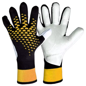 Gants de gardien de but de football professionnels en latex respirant personnalisables avec design antidérapant à doigts entiers - Product Image 2