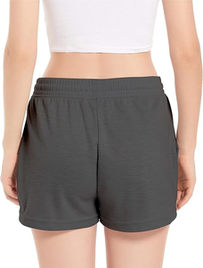 Shorts de sport unis à taille élastique, personnalisables, séchage rapide, respirants, pour l'entraînement, athlétiques, streetwear urbain, légers, vente en gros - Product Image 2