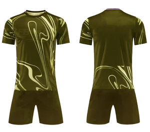 Men's Black Sublimated Soccer Jersey Set Short Sleeve Moisture Wicking Breathable Athletic Fit Customizable All Seasons 100% - Product Image 3