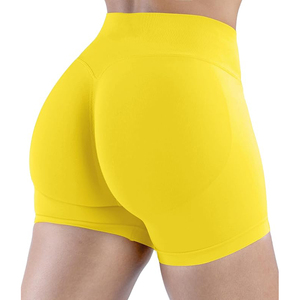 Sunny Yellow High Waist Booty <b>Shorts</b> Seamless Women Yoga Gym Workout Athletic Biker <b>Tight</b> <b>Shorts</b> Booty Lift - Product Image 4