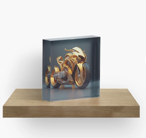 2025 Attractive Decorative Bike <b>Photo</b> Block Solid 20mm Clear Acrylic UV Printed Lucite <b>Cube</b> Custom Logo Eco-Friendly Modern Shop - Product Image 5