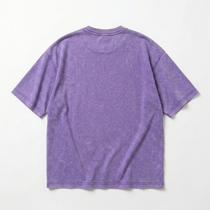 Camiseta Premium de Estilo Urbano, Corte Cuadrado, Lavado Ácido, Vintage, Algodón Grueso, Estilo Casual - Product Image 5