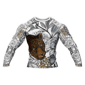 Lightweight Sublimation Print Full <b>Sleeve</b> Rash Guard Custom Logo Quick Dry Breathable Unisex Sports Rash Guard for Running - Product Image 1