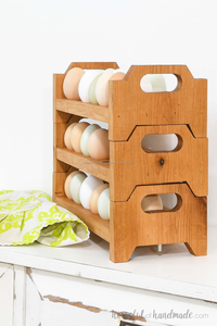 Porta Huevos de Madera Ecológico, Organizador de Cocina de 3 Niveles para Huevos Frescos de Granja, Apto para Lavavajillas - Product Image 2