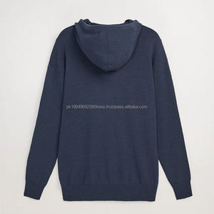 Oem Baggy Blank Sweatshirt Plain Quality Unisex <b>Navy</b> Blue Terry Cloth Hoodie Premium 100 Cotton Hoodies No PocketDDP Shipping - Product Image 3