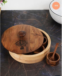 Best Selling Wood Spice <b>Box</b> Kitchen Supplies Cooking Spices Storage Use Handmade - Product Image 6