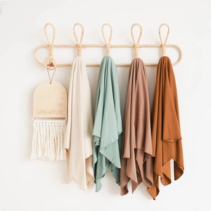 Floral Wearable <b>Blanket</b> Printed Polyester Pastoral Style Green <b>Orange</b> White Pattern Soft Comfortable Swaddle <b>Blanket</b> - Product Image 5