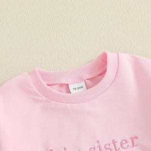 Conjunto de sudadera de cuello redondo estilo streetwear para niños pequeños, ropa juvenil de gran tamaño, sudadera de felpa francesa gruesa, ropa de moda juvenil, sudadera lisa. - Product Image 2