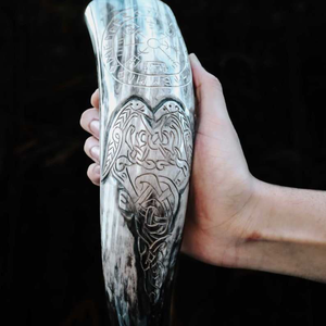 Cuerno de búfalo 100% de primera calidad para beber, tallado a mano estilo vikingo - Product Image 2