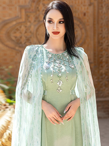 Abaya de Dubaï en gros, abaya pour femme, robe musulmane brodée, abaya de luxe, abaya modeste, abaya en lin, abaya en gros, usine sur mesure - Product Image 4