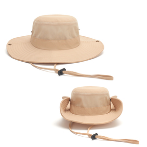 Foldable High Quality Polyester Mesh Casual Travel Fishing Summer Unisex <b>Bucket</b> <b>Hats</b> <b>with</b> <b>String</b> - Product Image 4