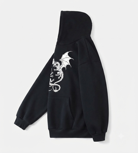 Sudadera con Capucha de Moda para Hombre, Estilo Hip Hop, 100% Algodón, Forro Polar, Impermeable, Casual, Unisex, Talla Grande - Product Image 5