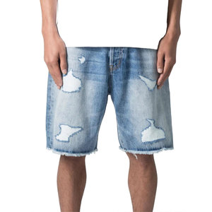 Shorts cargo bleu clair pour homme, taille mi-haute, élastique, respirant, style bermuda, plusieurs poches, couleur unie, tissu en coton - Product Image 6