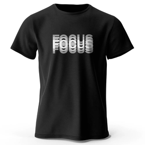 T-shirt noir à manches courtes pour homme avec motif lettre imprimé en relief, col rond, coupe décontractée, en jersey de coton - Product Image 2